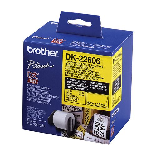 Picture of Brother DK22606 Yellow Roll
