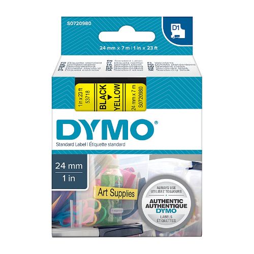 Picture of D1 Black on Yellow 24mmx7m Tape
