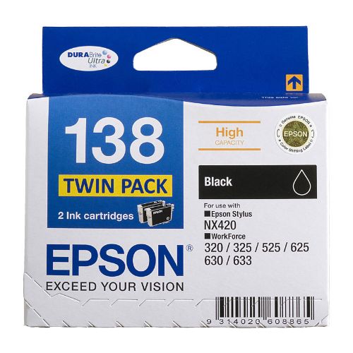Picture of Epson 138 Black Twin Pack