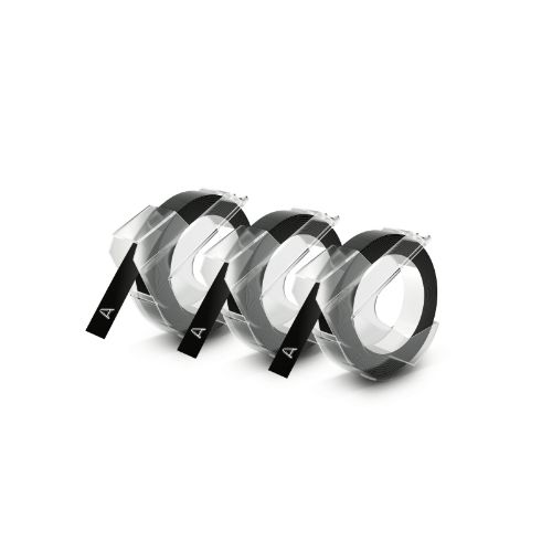 Picture of Dymo Emb Tape 3pk Black 9mm x 3m