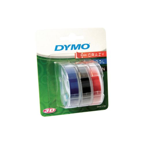 Picture of Dymo Emb Tape 9mmX3m Asst Pk3